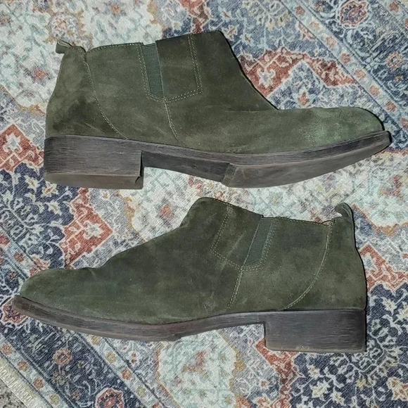 Easy Spirit Green Suede Ankle Boot Slip On Size 10.5 - Picture 3 of 5